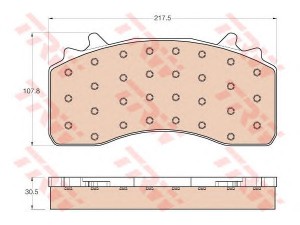Колодка гальм. диск. (компл. на вісь) MAN TGA, TGS, TGX, WABCO MAXX 22 (вир-во TRW