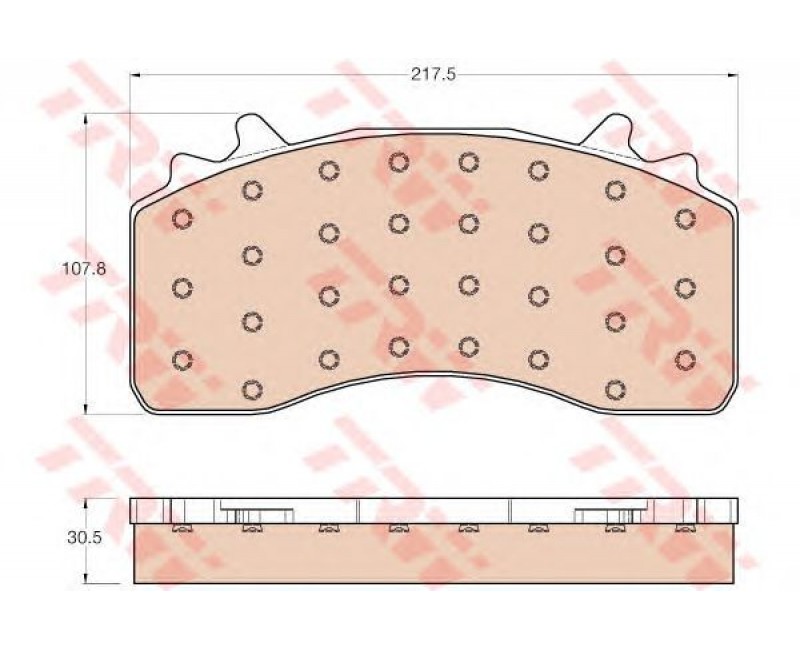 Колодка гальм. диск. (компл. на вісь) MAN TGA, TGS, TGX, WABCO MAXX 22 (вир-во TRW