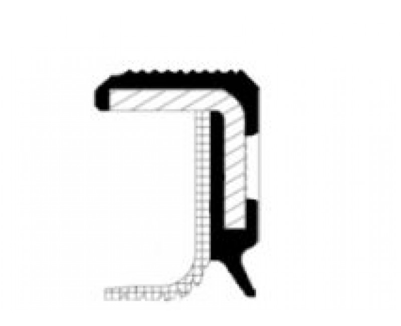 Сальник колінчастого валу, перед 100x124x12 DAF XF95, CF85 XF (вир-во Corteco)