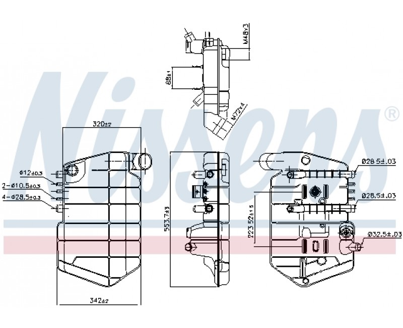 Розширювальний бачок DAF XF 95 02-(вир-во Nissens)