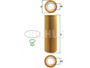 Фільтр масляний Scania G, P, R (вир-во Knecht-Mahle)