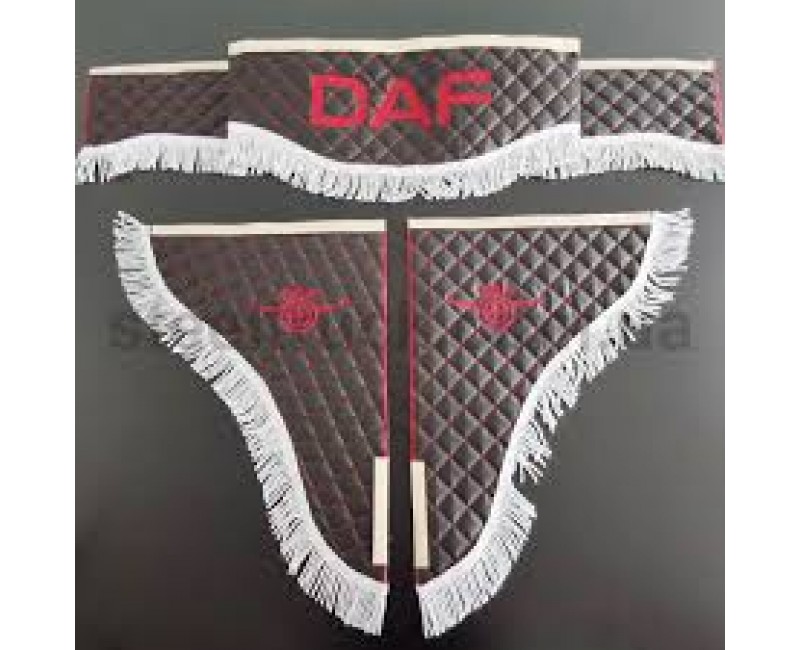 Штора на лобовое комплект эко кожа черная DAF