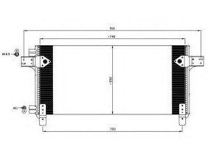 Радіатор кондиціонера MAN E 2000, TGA, TGL, TGM (вир-во NRF)