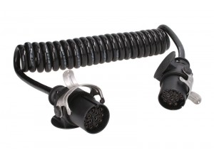 Електричний провід спіральний (довжина робоча 3,5m, довжина max 4m, зі штекерами, 15, 24V; ADR)