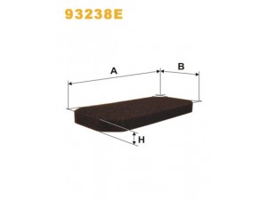 Фільтр салону 93238E/1186 (вир-во WIX-Filtron)