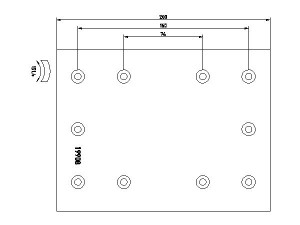 Гальмівні накладки ROR 350x200мм 1-й рем. (вир-во Frasle)