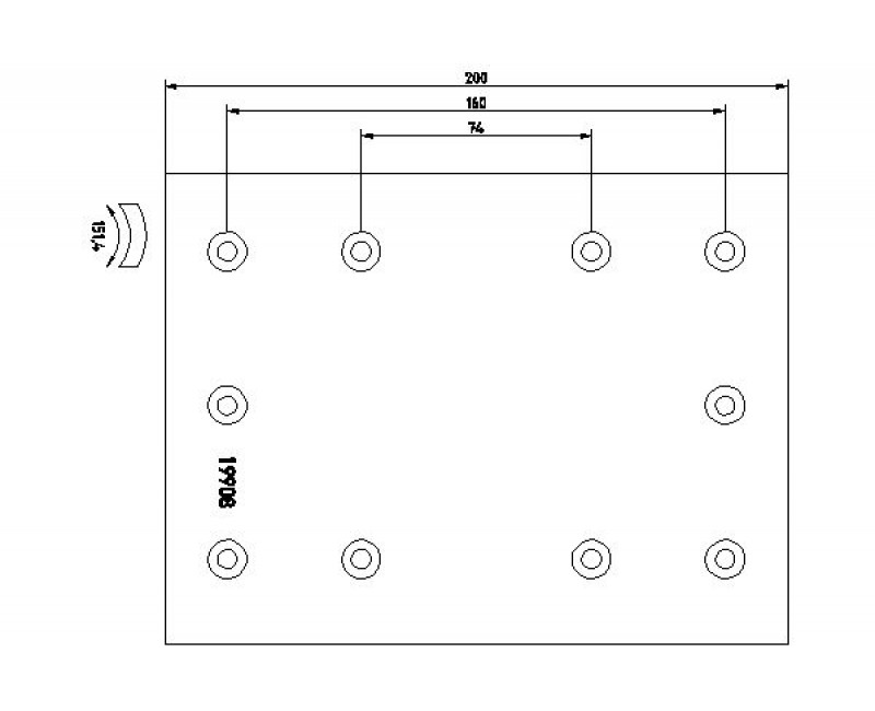 Гальмівні накладки ROR 350x200мм 1-й рем. (вир-во Frasle)