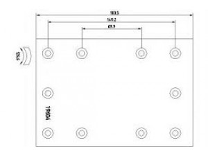 Накладка гальм. (компл. на вісь) станд. FRUEHAUF,ROR 311ММ,158х126x191 (вир-во Jurid)
