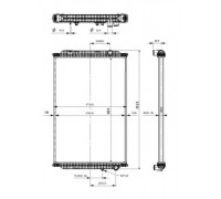 Радиатор двигателя (без рамы) RVI PREMIUM 2 DXi11 10.05- (пр-во NRF)
