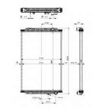 Радиатор двигателя (без рамы) RVI PREMIUM 2 DXi11 10.05- (пр-во NRF)