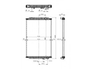 Радіатор двигуна (без рами) RVI PREMIUM 2 DXi11 10.05- (пр-во NRF)