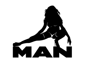 Наклейка MAN із дівчиною 270*190мм