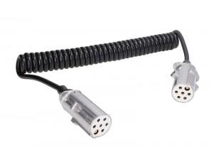 Електричний провід спіральний довжина робоча 3,5m, довжина max 4m, зі штекерами