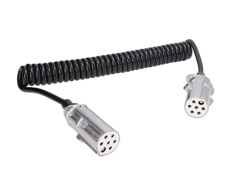 Електричний провід спіральний довжина робоча 3,5m, довжина max 4m, зі штекерами