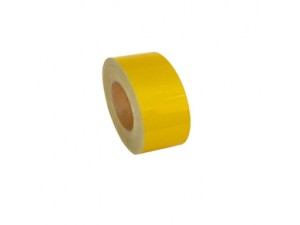 Стрічка - наклейка світловідбивна,1метр  (50М*50ММ) жовта