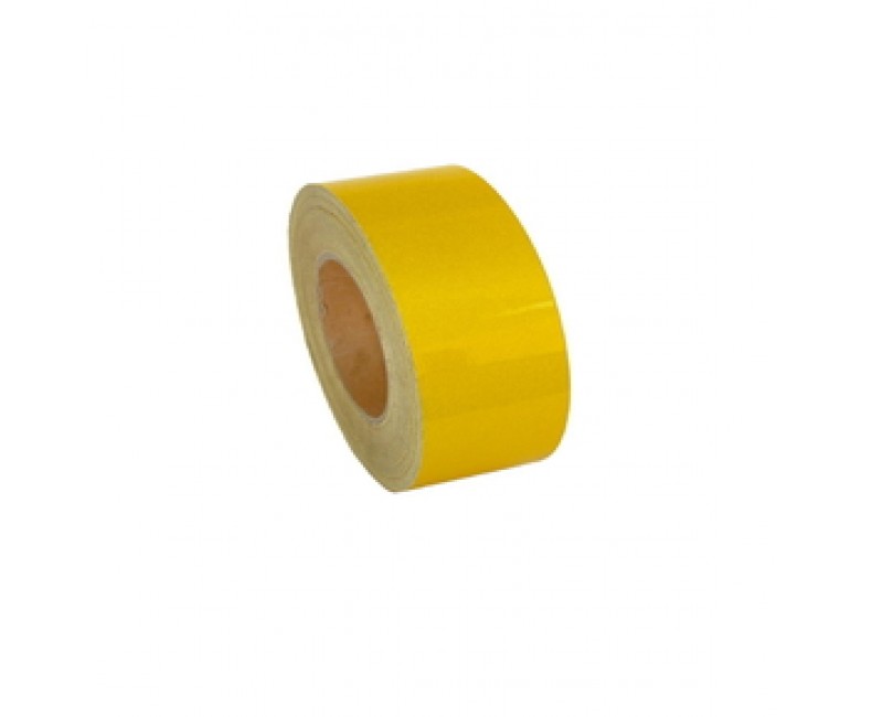 Лента - наклейка светоотражающая,1метр  (50М*50ММ) желтая