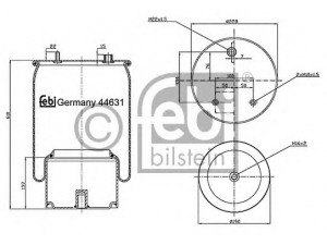 Подушка пневматична підвіски DAF CF, CF 75, CF 85, LF 55, XF, XF 105 01.01-