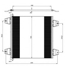 Радиатор кондиционера DAF XF 105, XF 95 (пр-во NRF)