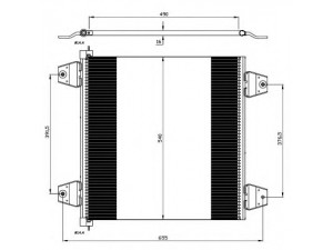 Радіатор кондиціонера DAF XF 105, XF 95 (пр-во NRF)
