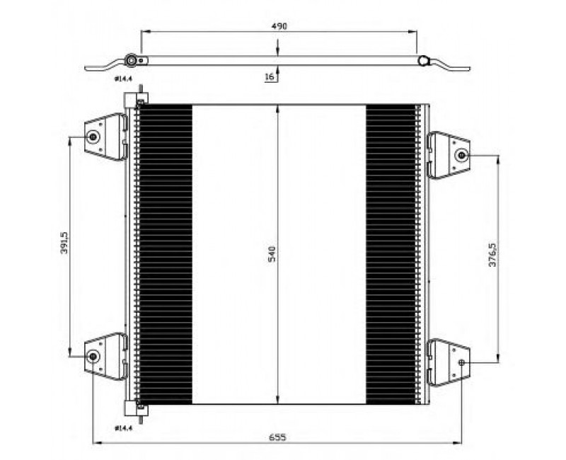 Радіатор кондиціонера DAF XF 105, XF 95 (пр-во NRF)