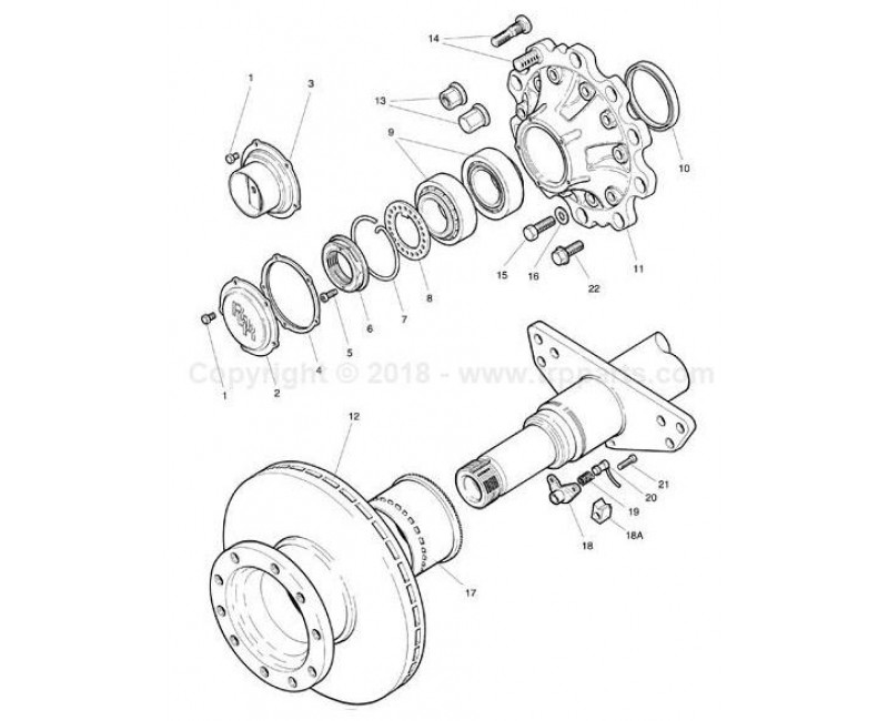 Ступиця ROR дискові гальма, тип ROR LM, LC, ELSA195 14225425