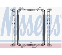 Радиатор охлаждения без рамы RVI PREMIUM  385/400 97-(DP-RE-454-1) (пр-во Daniparts)