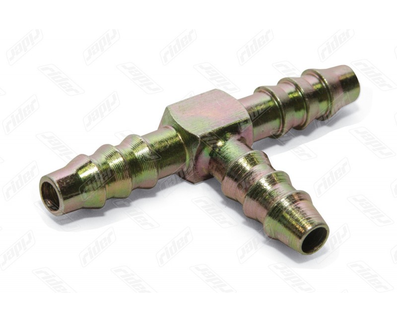 З'єднувач трійник 10мм зубчастий для трубки (метал) (RIDER)