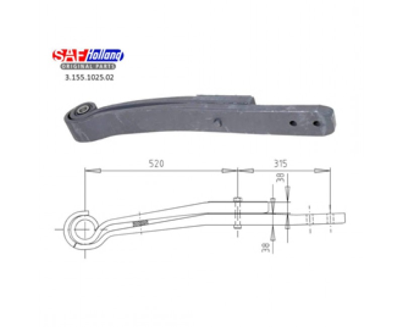 Ресора 2-лист. SAF (вир-во Schomaecker)