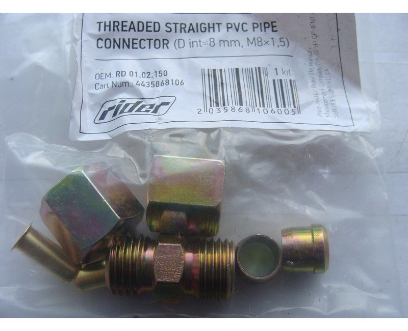 З'єднувач трубки ПВХ трійник різьбовий (Dвнут.=12мм, М18х1,5) (RIDER)