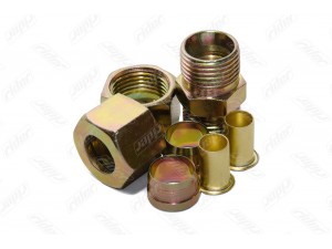 З'єднувач трубки ПВХ трійник залізний різьбовий (Dвнут.=8мм, М14х1,5) (RIDER)