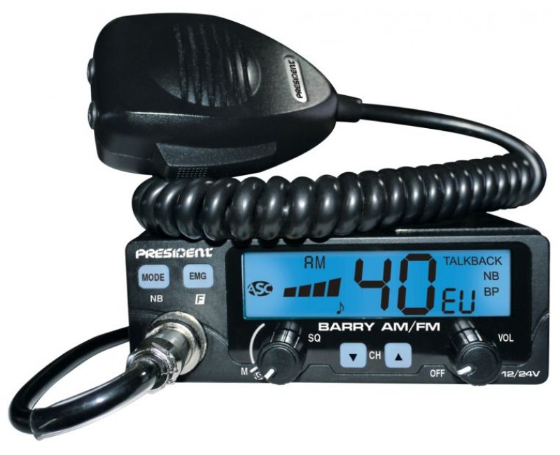 Радіоприймач (рація) PRESIDENT Barry ASC 12/24В 125x175x45мм (вир-во PRESIDENT)