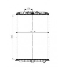 Радіатор (без рами) DAF XF 105 MX300/MX340/MX375 (вир-во NRF)