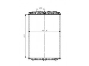 Радіатор (без рами) DAF XF 105 MX300/MX340/MX375 (вир-во NRF)