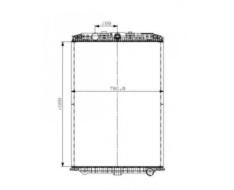 Радіатор (без рами) DAF XF 105 MX300/MX340/MX375 (вир-во NRF)