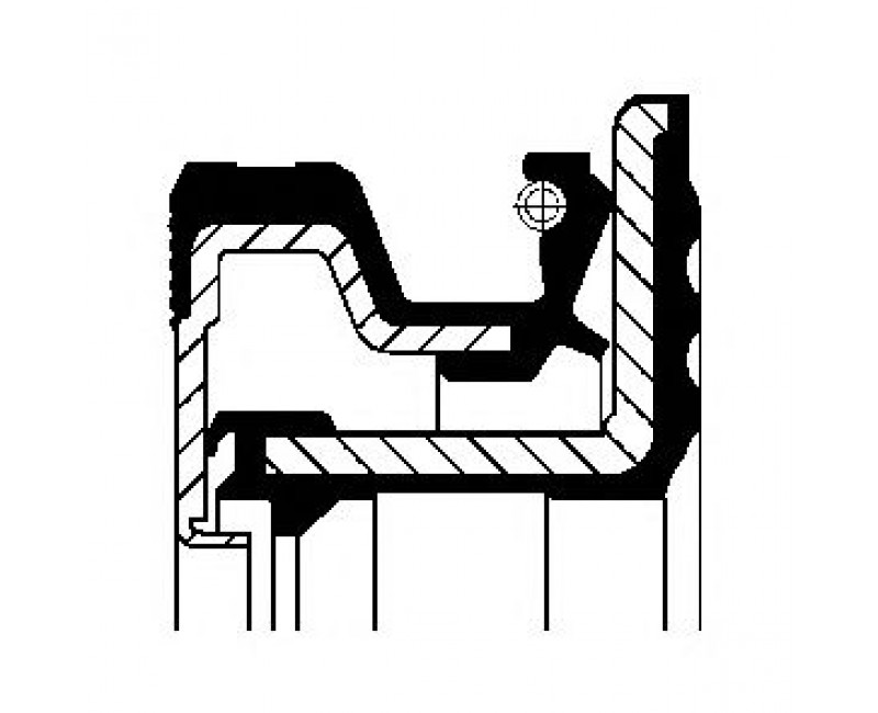 Сальник ступиці з кільцем ABS) 132x172x12mm MAN F 2000,TGA,TGM,TGS,TGX (вир-во CORTECO)