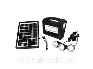 Портативна зарядна станція 3 лампи, Bluetooth, FM, MP3