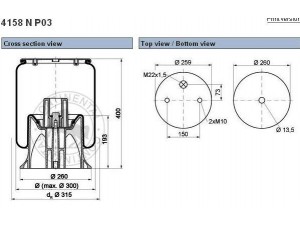 Стакан пневморесори  4158 (41582SP-CONTECH)