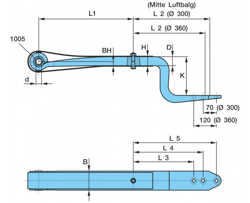 Напівресори BPW (вир-во Schomaecker) 0508213620
