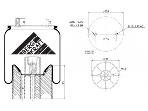 Склянка пневморесори 4157 (ПІД БОЛТ)