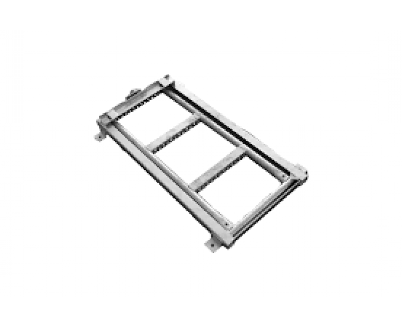 Лестница для фургона выдвижная 3 ступеньки 680х382мм (горячий цинк)