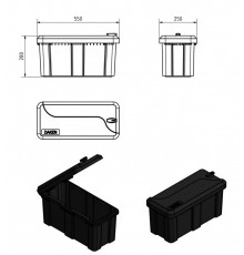 Ящик для інструментів (1 замок) 550х250х295 (вир-во DAKEN)