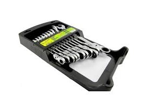 Набір ключів комбінованих 8-19мм з тріскачкою та карданом