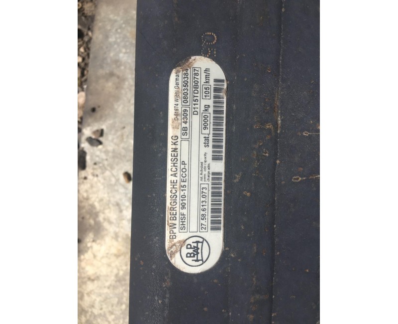 Вісь BPW ECO Plus 9010-15 2 болт disc (2250 довжина, 2095 колія, 1670 супорта торц, 1300 ресора)