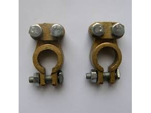 Клема (+) (-) латунь