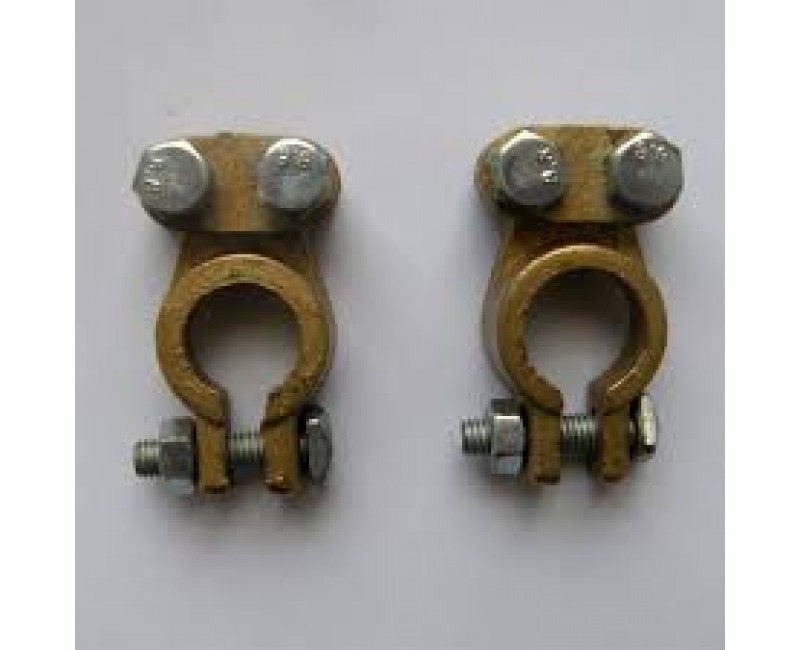 Клема (+) (-) латунь