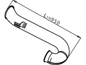 Труба вихлопна DAF (вир-во Dinex) 1331936