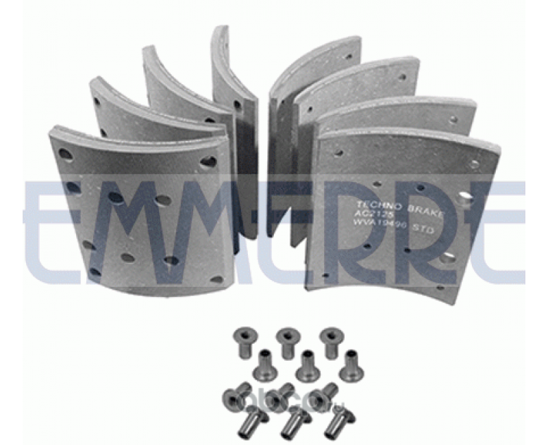 Накладки гальм. 410х223 станд. MAN F90, F2000 (пр-во LUMAG)