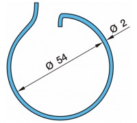 Кольцо колодки торм. стопорное D=54х2 (пр-во BPW)