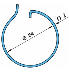 Кільце колодки гальм. стопорне D=54х2 (вир-во BPW)