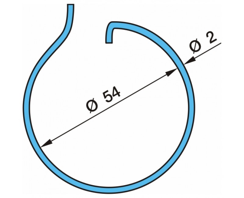 Кільце колодки гальм. стопорне D=54х2 (вир-во BPW)